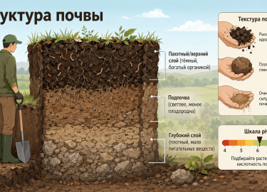 Узнайте, как правильно оценить состояние почвы на участке: разбор слоёв, структуры, текстуры и уровня pH. Простые пра...